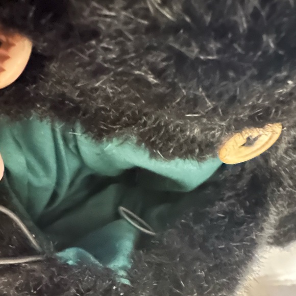 The most adorable plush backpack ever. Black teddy bear with glasses - Picture 6 of 6